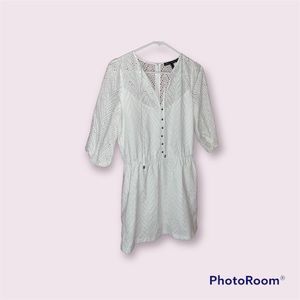 White House Black Markey White Eyelet Dress